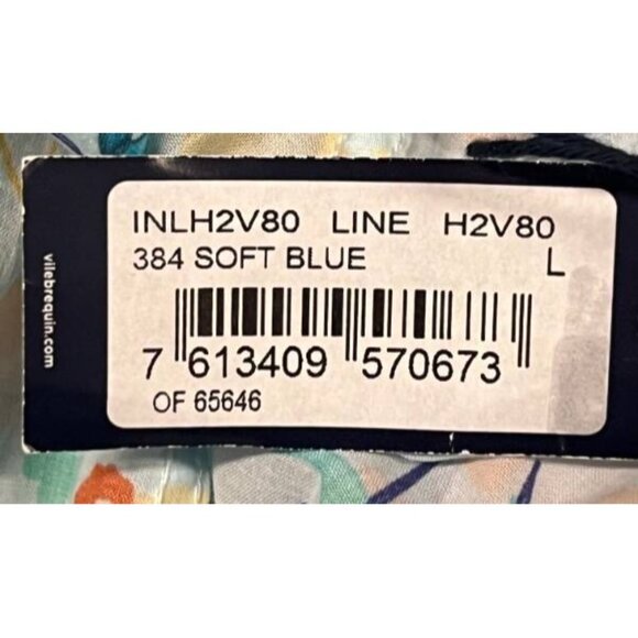 Vilebrequin Womens Soft Blue Floral Wide Leg Pants Large NEW 100% Cotton Flowy - Picture 6 of 7